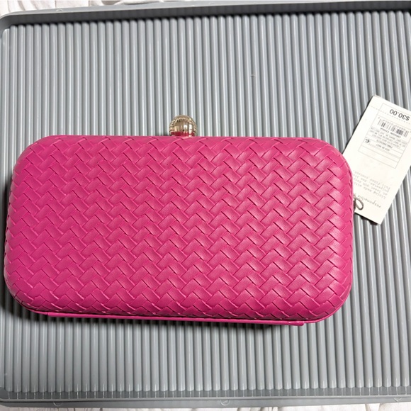 A New Day Woven Minaudière Clutch Crossbody Bag-Pink - Picture 2 of 8